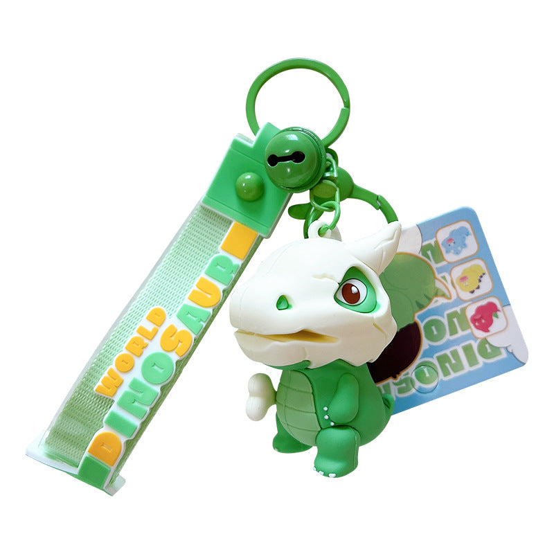 Wholesale Small Dinosaur Skull Cross Dressing Series Cartoon PVC Keychain